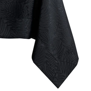 Čierny obrus AmeliaHome Gaia Black, 140 x 280 cm