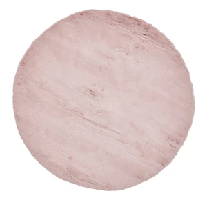 Ružový koberec Think Rugs Teddy, ⌀ 120 cm