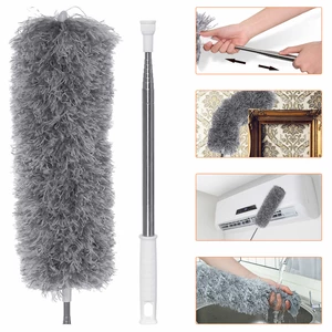 Bestnifly 2.4M Extendable Feather Duster Telescopic Long Handle Microfiber Cleaning Brush