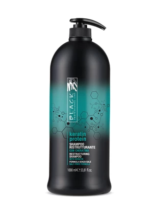 Šampón pre poškodené a oslabené vlasy Black Keratin Protein - 1000 ml (250032) + darček zadarmo