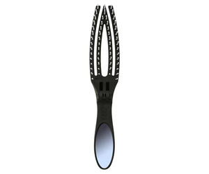 Kefa s nylonovými štetinami Olivia Garden Fingerbrush On the Go Detangle a Style - čierna (OTGDS) + darček zadarmo