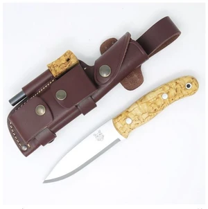TBS Outdoor Nůž TBS Boar Bushcraft Knife - Curly Birch - DC4 & TBS Firesteel Edition