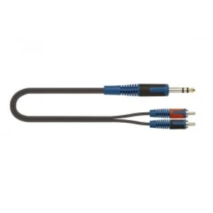 Quik Lok Rksa120-2 - Kabel Audio Jack Stereo 6.3 - 2 X Rca Male