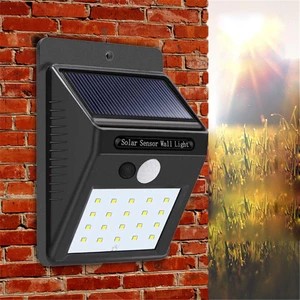 3pcs Solar Power 20 LED PIR Motion Sensor Wall Light WaterproofOutdoor Path Yard Garden Security Lamp