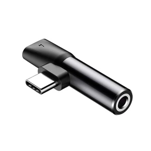Redukcia Baseus USB-C samec / USB-C samice /3,5mm Jack samice (CATL41-01) čierna Baseus 90° adaptér USB-C/USB-CIdeální řešení pro telefony s USB-C kon