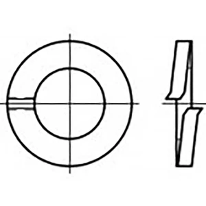 TOOLCRAFT  TO-6854181 pérové podložky Vnútorný Ø: 3 mm  DIN 127   Ušlechtilá ocel V4A  A4 100 ks