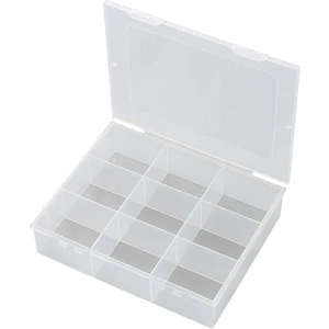 TRU COMPONENTS E-112-1 krabička na drobné súčiastky, (d x š x v) 190 x 145 x 42 mm, Priehradiek: 9, pevné rozčlenenie, 1