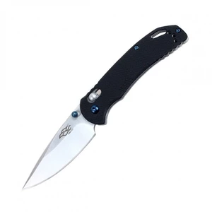 Zatvárací nôž Firebird Ganzo® – Strieborná čepeľ - Satin, Čierna (Farba: Čierna, Varianta: Strieborná čepeľ - Satin)