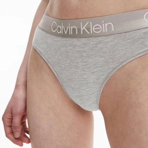 CALVIN KLEIN Šedé kalhotky High Leg Brazilian Modern Structure