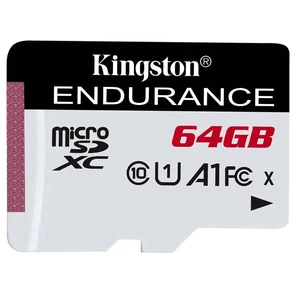 Pamäťová karta Kingston Endurance microSDXC 64GB (95R/30W) (SDCE/64GB) Karta High Endurance microSD od společnosti Kingston je konstruována tak, aby d