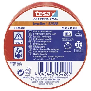 tesa tesaflex IEC 53988-00017-00 izolačná páska  červená (d x š) 25 m x 19 mm 1 ks