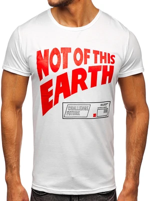 Tricou alb cu imprimeu Bolf KS2336
