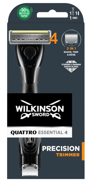 Wilkinson Sword Holicí strojek pro muže Quattro Essential Precision Trimmer