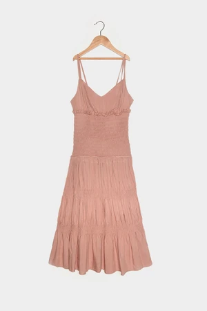 Trendyol Pink Gipeled Ruffle Dress