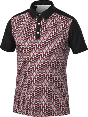 Galvin Green Mio Mens Breathable Short Sleeve Shirt Red/Black 2XL