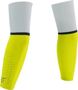 Compressport ArmForce Ultralight White/Safety Yellow T2 Ocieplacze na ręce do biegania