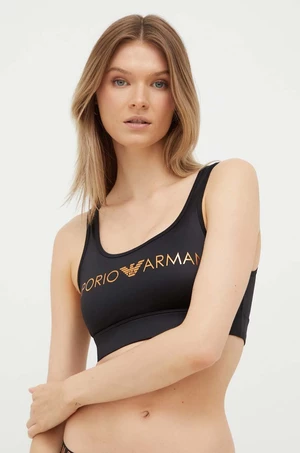 Sportovní podprsenka Emporio Armani Underwear černá barva