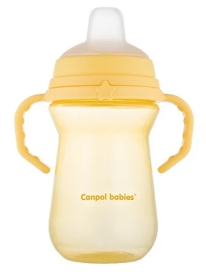 Nevylévací hrníček Canpol Babies s měkkým náustkem, žlutý, 250 ml