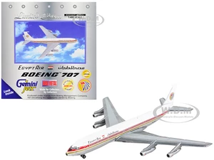 Boeing 707 Commercial Aircraft "EgyptAir" White with Red and Gold Stripes 1/400 Diecast Model Airplane by GeminiJets