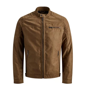 Jack&Jones PLUS Pánská bunda JJEROCKY 12172908 Cognac 3XL