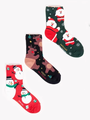 Detské vianočné ponožky Yoclub Kids's Children's Christmas 3Pack SKA-X011U-AA00