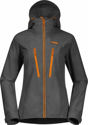 Bergans Cecilie Mountain Softshell Jacket Women Solid Dark Grey/Cloudberry Yellow S Giacca outdoor
