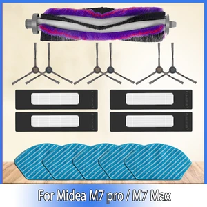 Main Side Brush HEPA Filter Mops Cloth For Midea M7 PRO /M7 MAX Robot Vacuum Cleaner Accessories Replacement