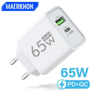 65W GaN USB Type C Charger Fast Charging Quick Charge QC 4.0 PD 3.0 Wall USB C Power Adapter Phone Charger For iPhone 13 14 iPad