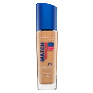 Rimmel London Match Perfection 24HR SPF20 Foundation 203 True Beige tekutý make-up pro sjednocenou a rozjasněnou pleť 30 ml