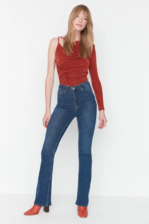 Trendyol Blue High Waist Skinny Flare Jeans