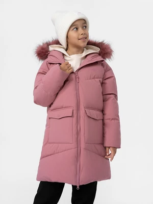 Dívčí péřový prošívaný kabát