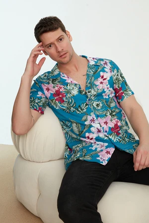 Camicia da uomo Trendyol Navy