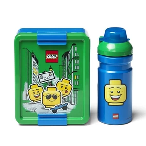 LEGO® Iconic Boy desiatový set fľaša a box modrá a zelená
