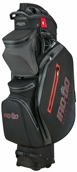 Bennington IRO QO 14 Water Resistant Black/Canon Grey/Red Golfbag