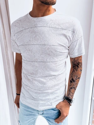 Men's T-shirt with light grey print Dstreet