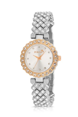 Polo Air Luxury Stone Elegant Women's Wristwatch Copper-Silver Color