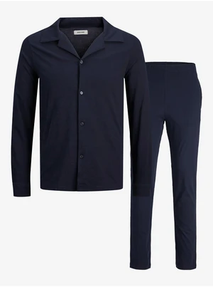 Men's Jack & Jones Solid Dark Blue Pajamas - Men