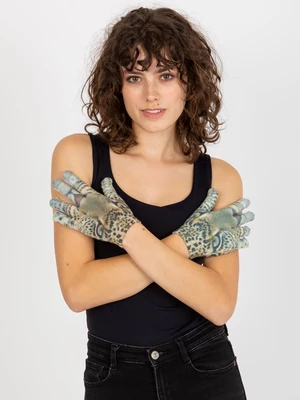 Dámske rukavice so zvieracím vzorom - viacfarebné