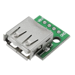 20pcs USB 2.0 Female Head Socket To DIP 2.54mm Pin 4P Adapter Board