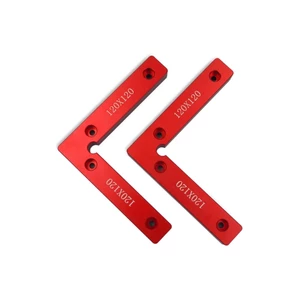 Drillpro 2pcs Aluminum 90 Degree Precision Positioning L Squares Block 100/120/140mm Positioning Right Angle Ruler Clamp