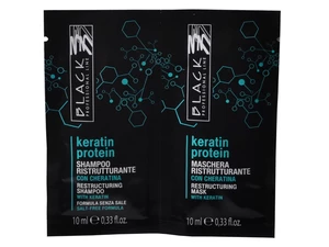 Šampón a maska pre poškodené a oslabené vlasy Black Keratín Protein - 2x10 ml (102020VZ)