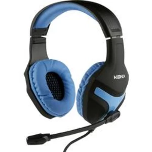 Konix Nemesis Headset herní headset na kabel přes uši, jack 3,5 mm, černomodrá