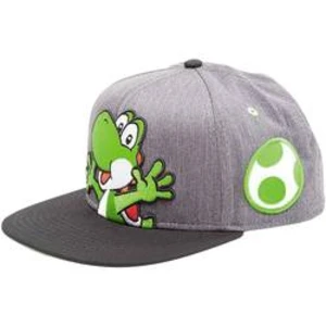 Cap Nitnendo Yoshi + Ei snap back šedá, barevná