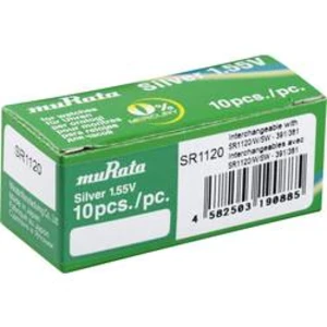 Knoflíkový článek 381 oxid stříbra Murata SR1120-PBWW 60 mAh 1.55 V 10 ks