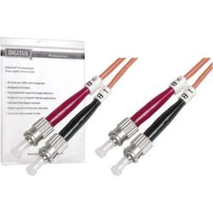 Optické vlákno kabel Digitus DK-2511-03 [1x ST zástrčka - 1x ST zástrčka], 3.00 m, oranžová