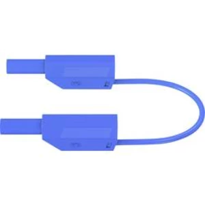 Stäubli SLK410-E/N bezpečnostní měřicí kabely [lamelová zástrčka 4 mm - lamelová zástrčka 4 mm] modrá, 0.50 m