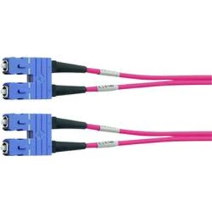 Optické vlákno kabel Telegärtner L00881A0028 [1x zástrčka SC - 1x zástrčka SC], 2.00 m, fialová