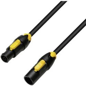 Napájecí kabel Adam Hall 8101 TCONL 0500 IP65 8101TCONL0500 [1x zásuvka PowerCon - 1x zástrčka PowerCon], 5.00 m, černá, žlutá