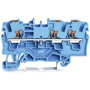 Průchodková svorka WAGO 2204-1304, pružinové připojení , 6.20 mm, modrá, 50 ks