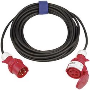 Prodlužovací CEE kabel s přepínačem fází Sirox, 25 m, 32 A, 5G 6 mm², černá